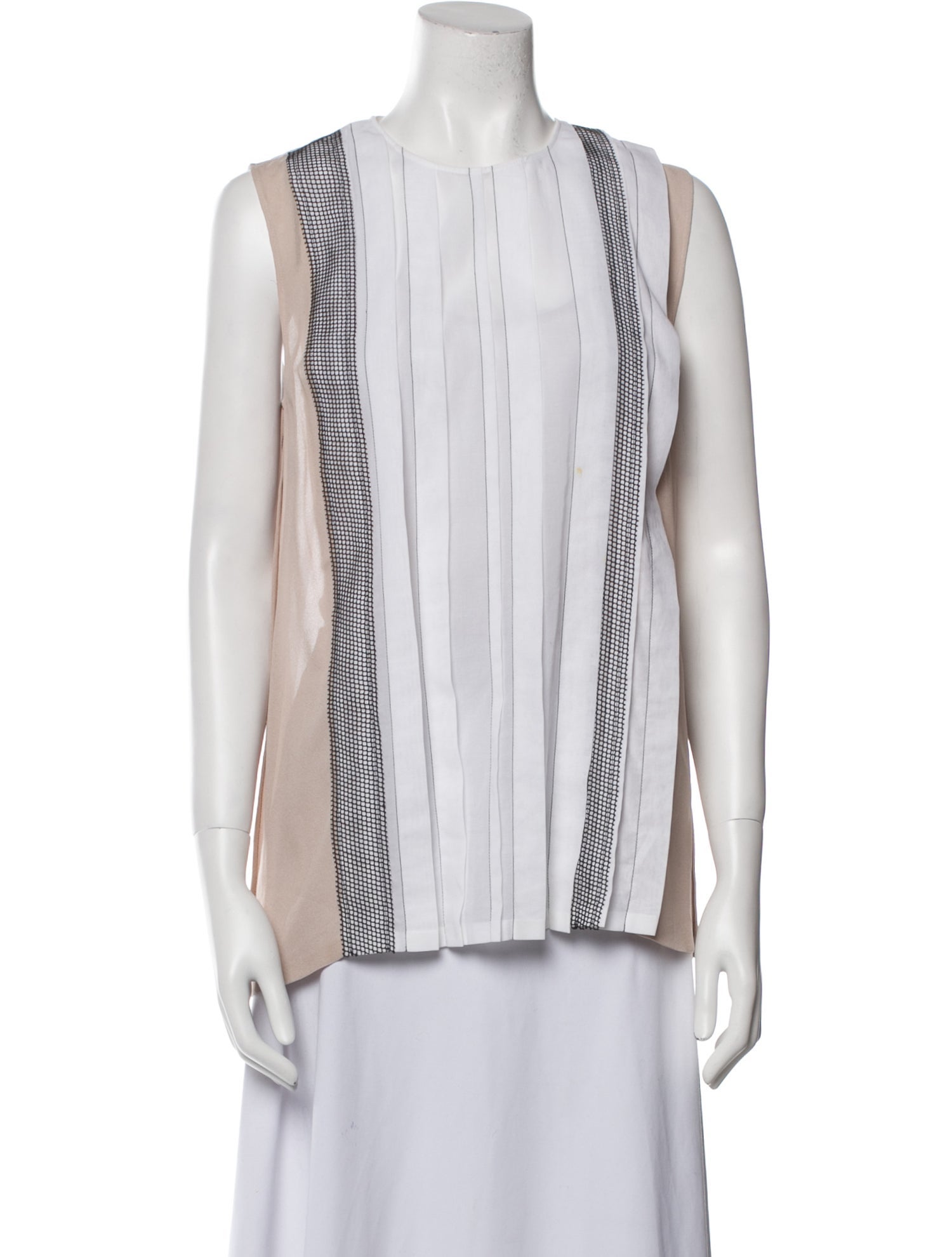 Bottega Veneta Striped Crew Neck Blouse