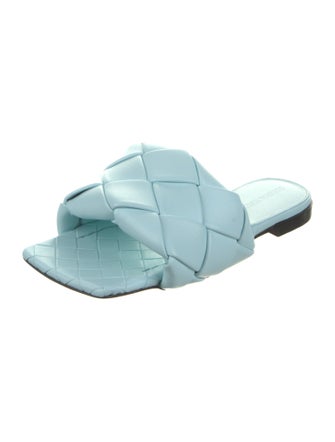 Bottega Veneta Intrecciato Weave Lambskin Slides
