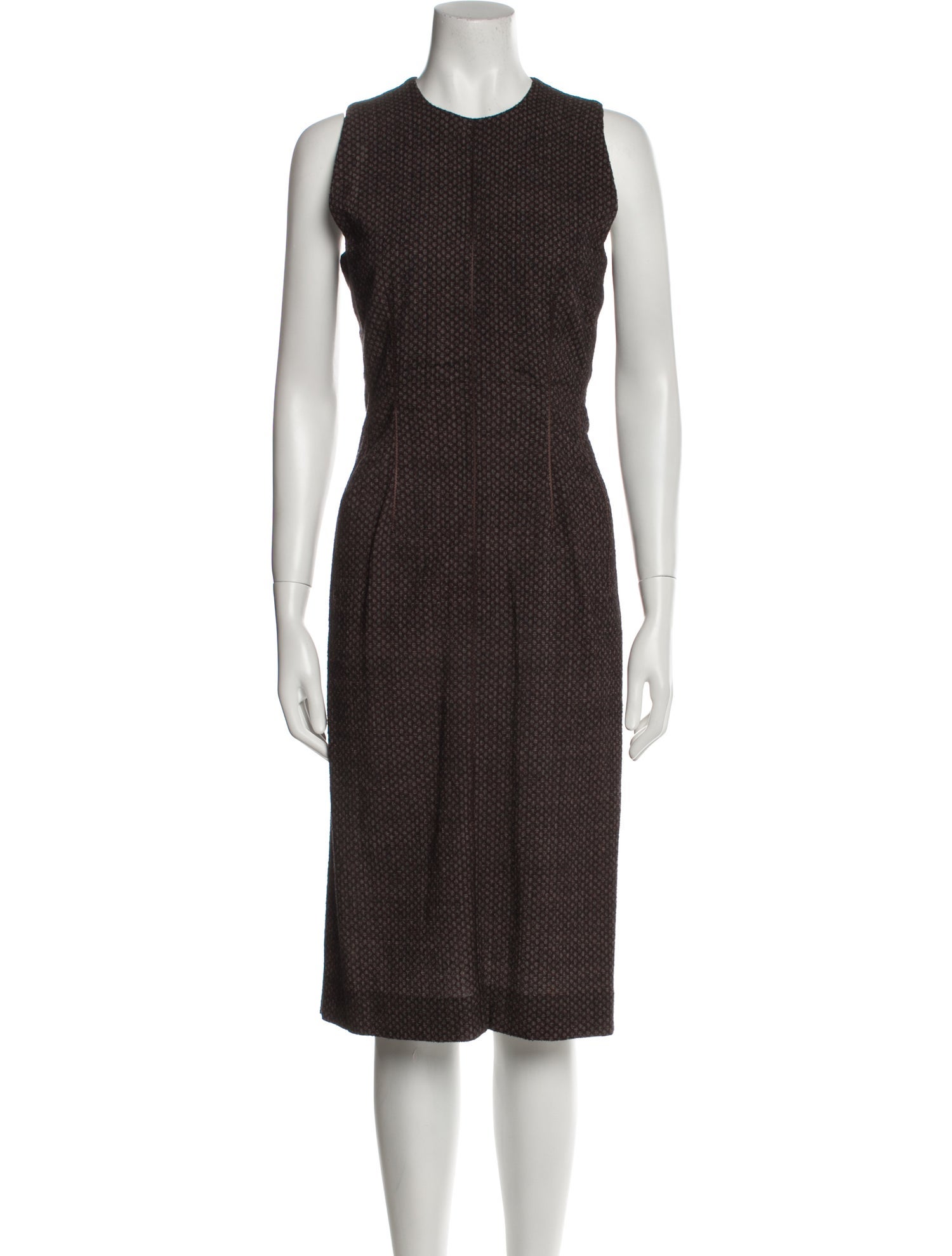 Bottega Veneta Crew Neck Midi Length Dress