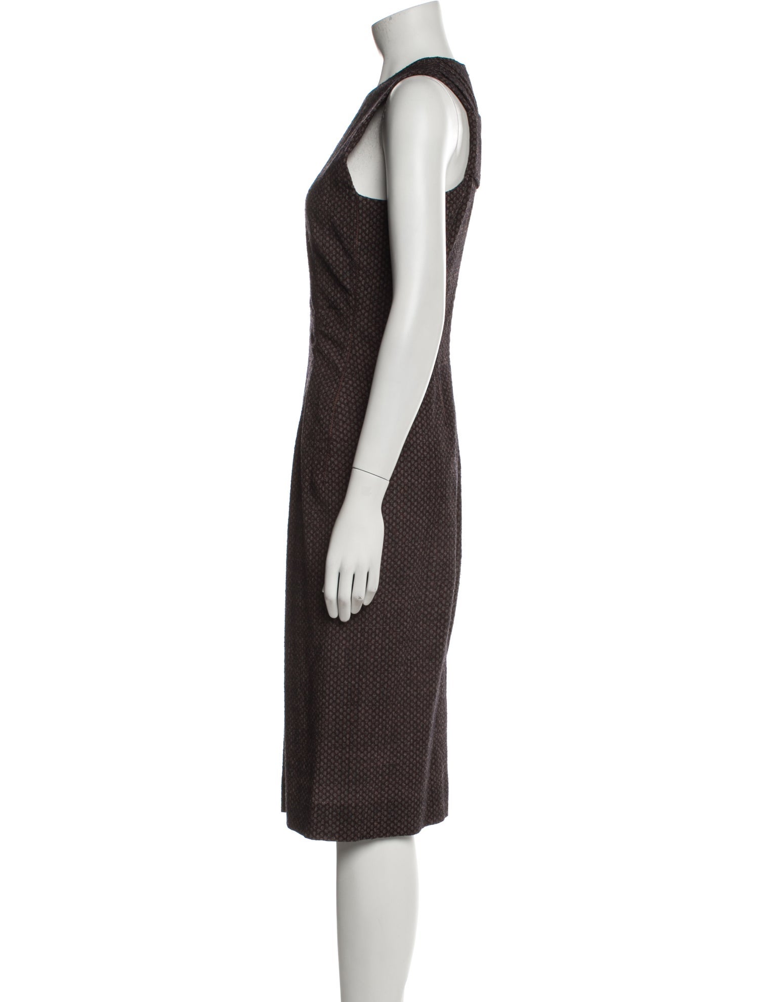 Bottega Veneta Crew Neck Midi Length Dress