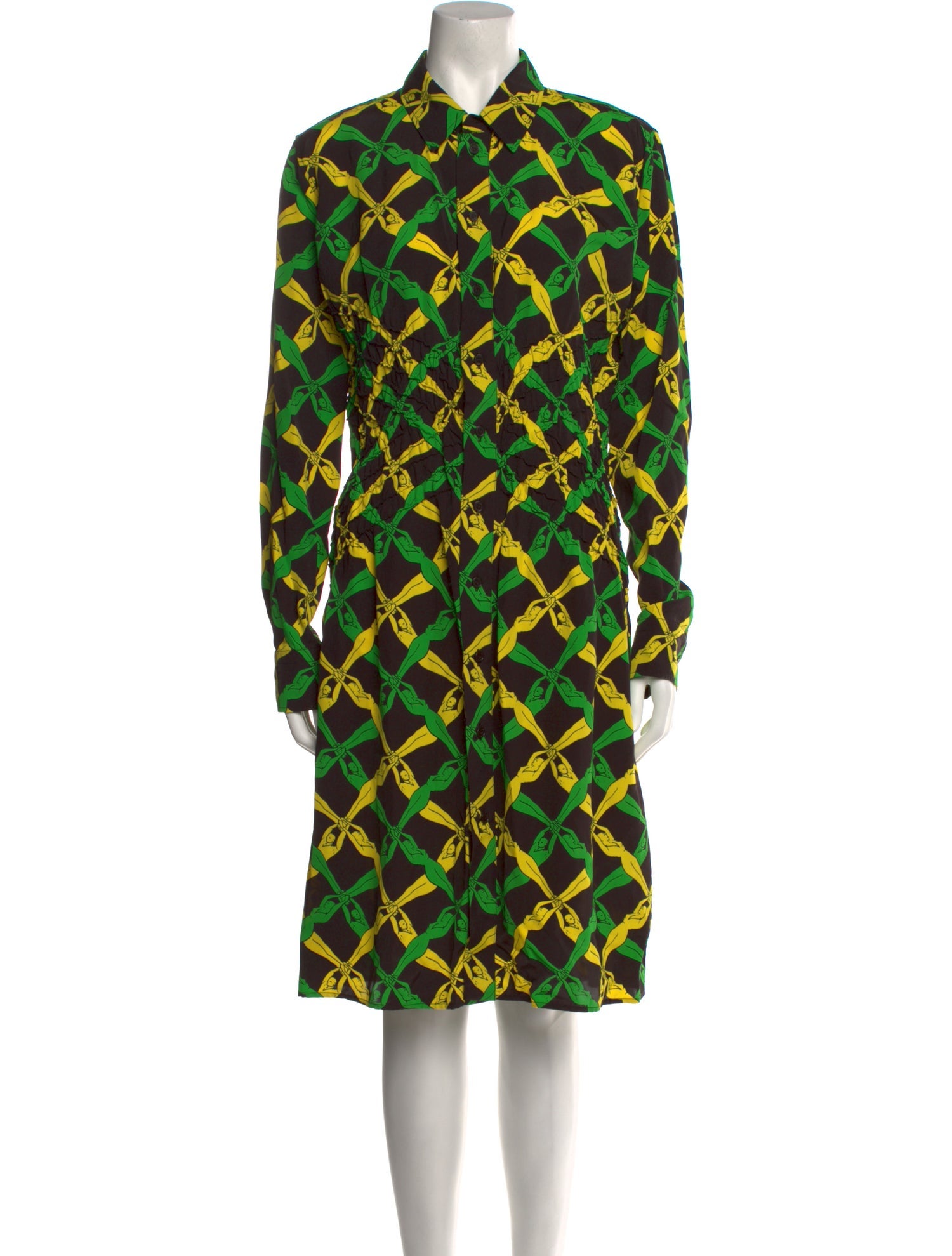 Bottega Veneta Printed Midi Length Dress