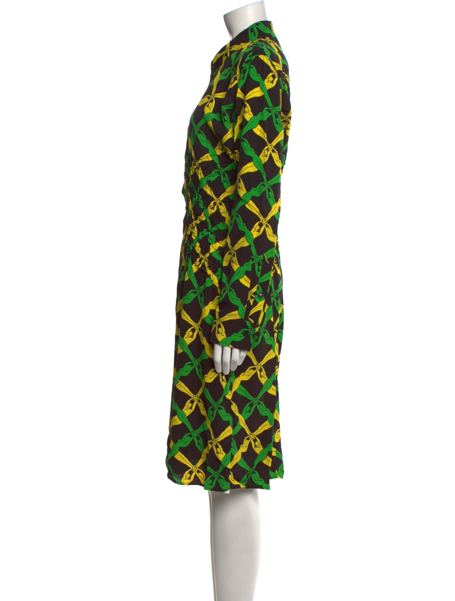 Bottega Veneta Printed Midi Length Dress