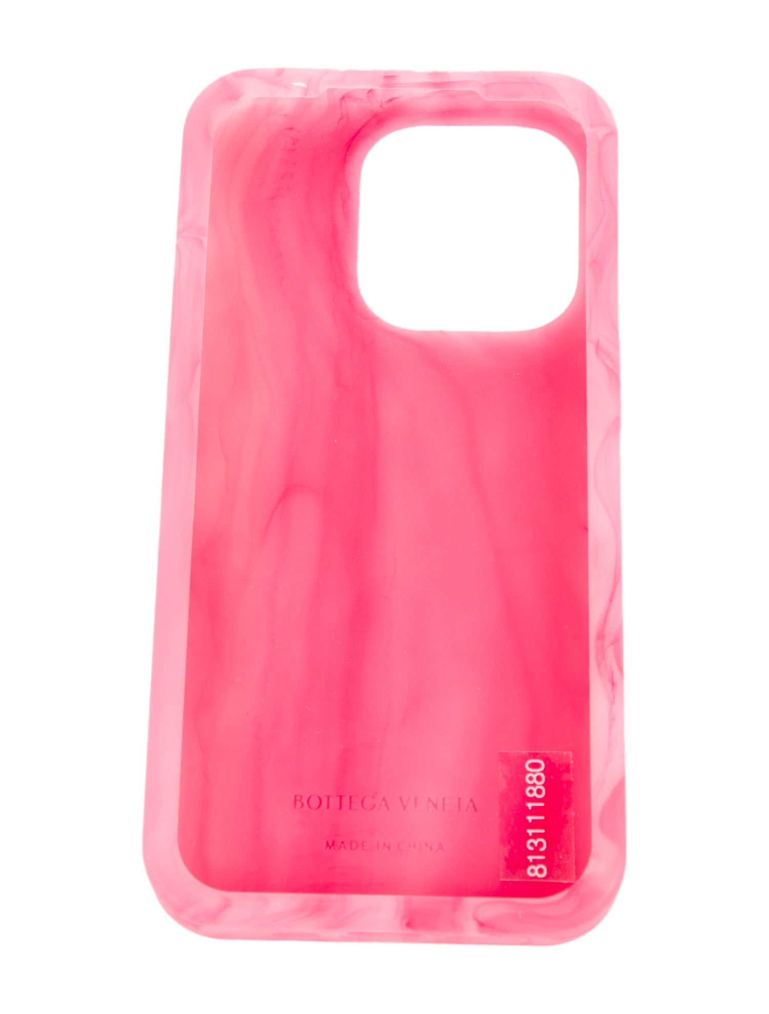 Bottega Veneta Rubber Intrecciato Weave iPhone 13 Pro Case - Pink