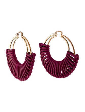 Bottega Veneta Leather Hoop Earrings