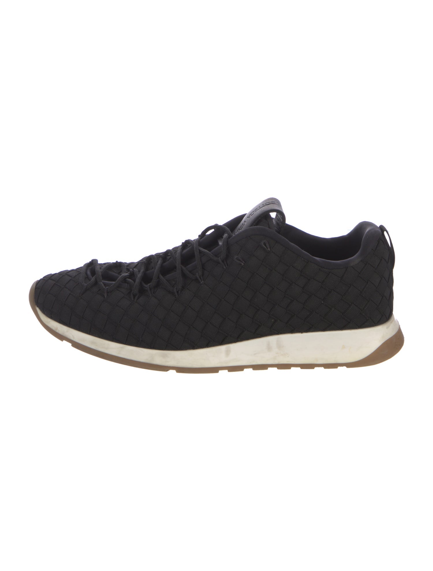 スニーカー BOTTEGA VENETA Intrecciato Sneakers Bottega Veneta Intrecciato Weave Leather Sneakers - Black