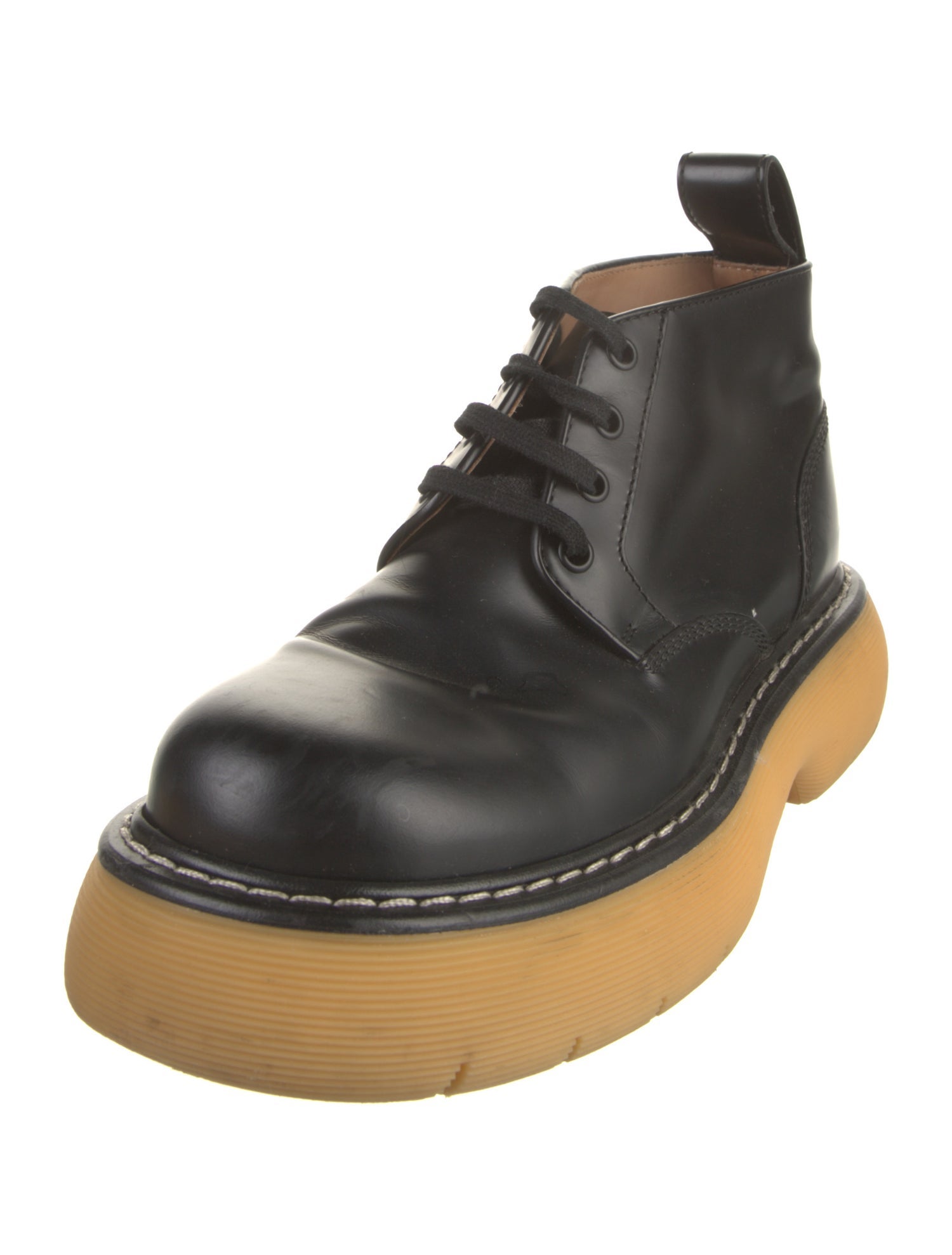 Bottega Veneta Leather Lace-Up Boots