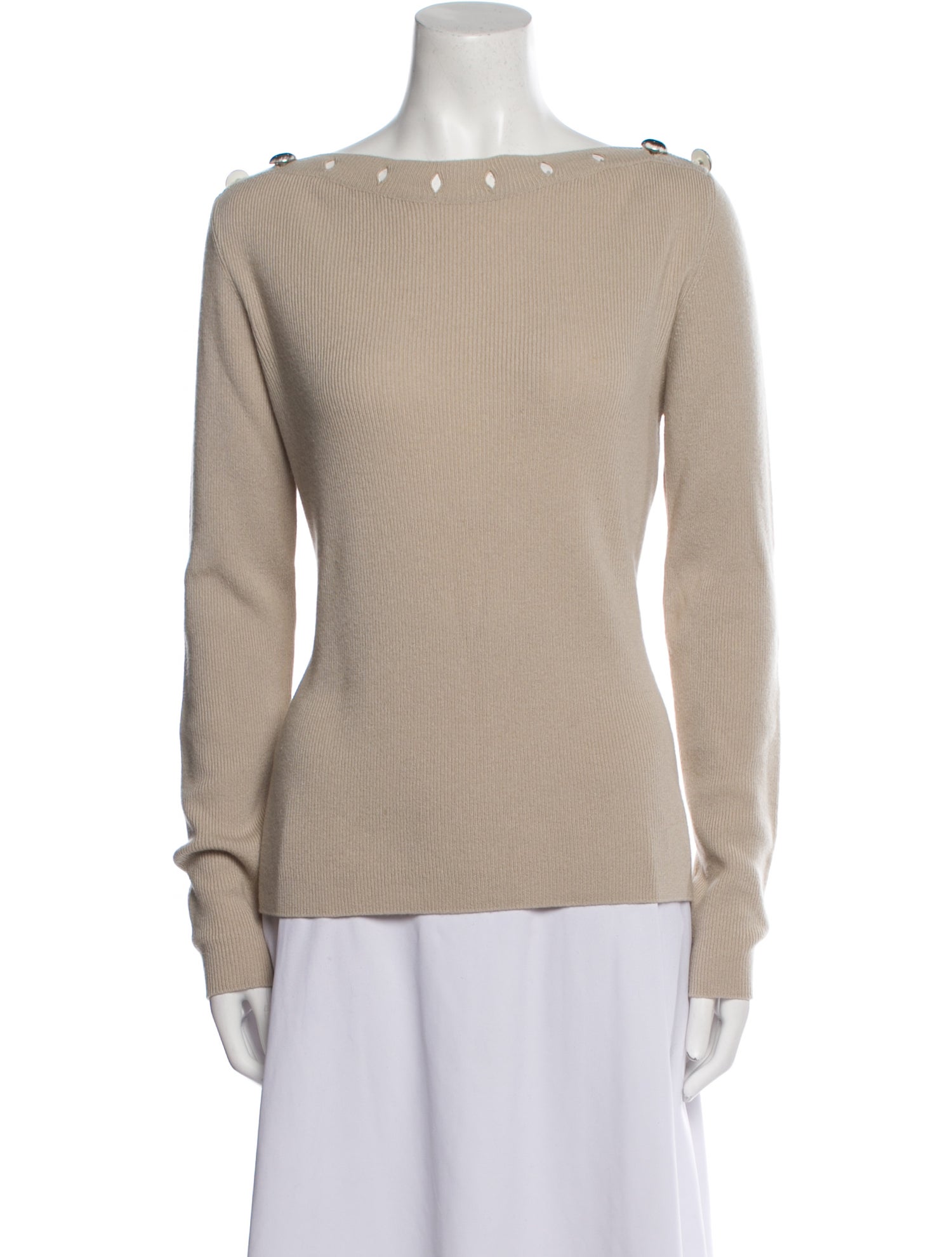 Bottega Veneta Cashmere Bateau Neckline Sweater