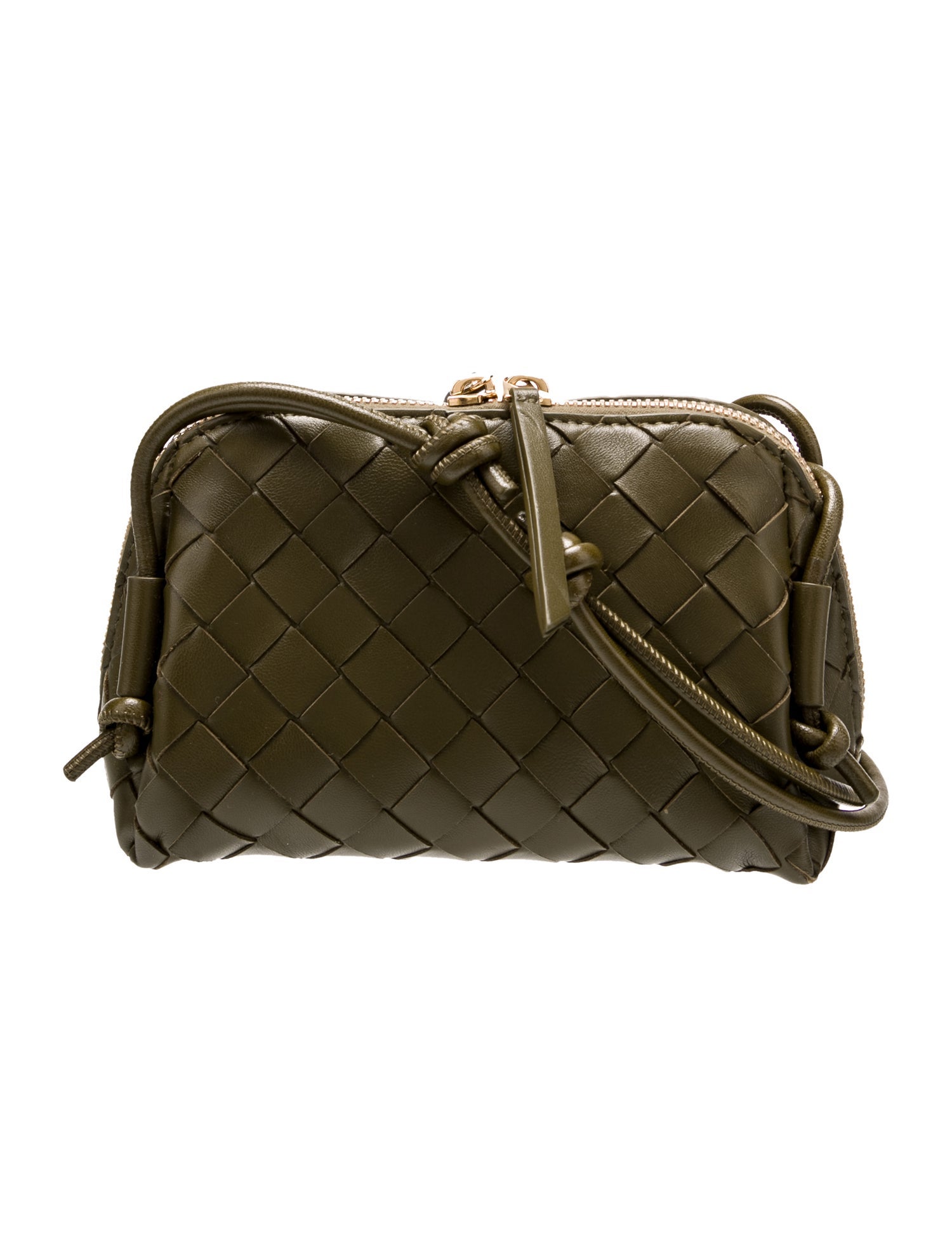 Bottega Veneta Intrecciato Concert Pouch - Green Crossbody