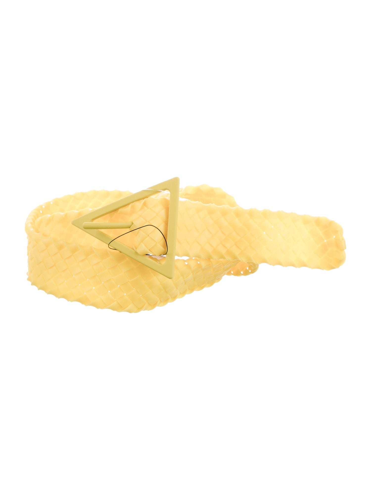 Bottega Veneta Intrecciato Weave Rubber Belt