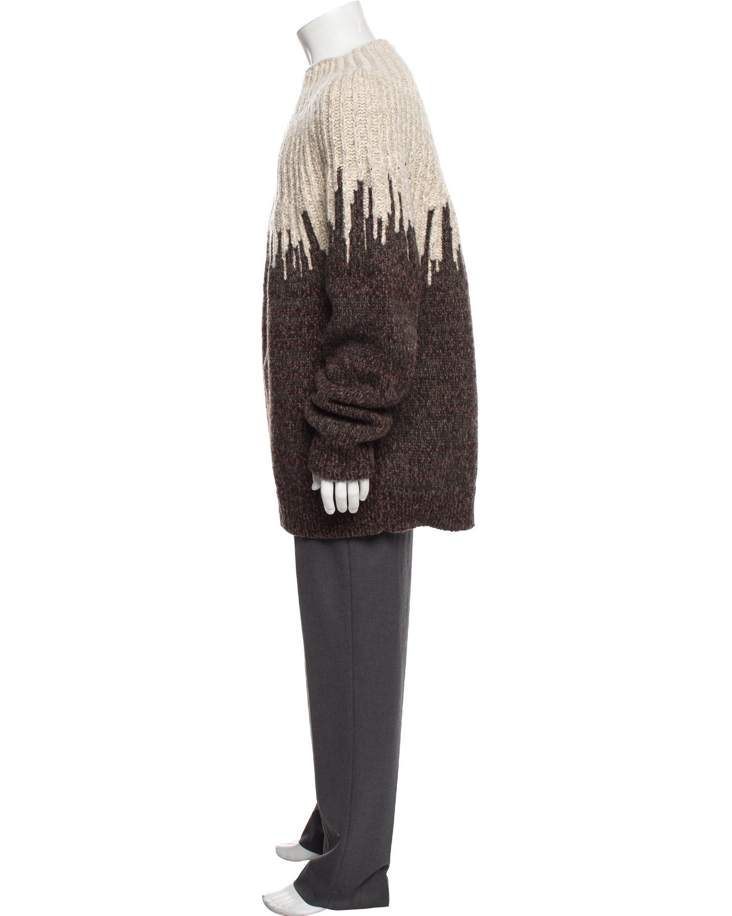 Bottega Veneta Wool Colorblock Pattern Pullover