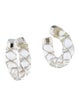 Bottega Veneta Twisted Glass Hoop Earrings