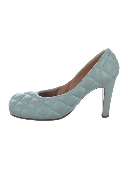Bottega Veneta Quilted Pattern Leather Pumps