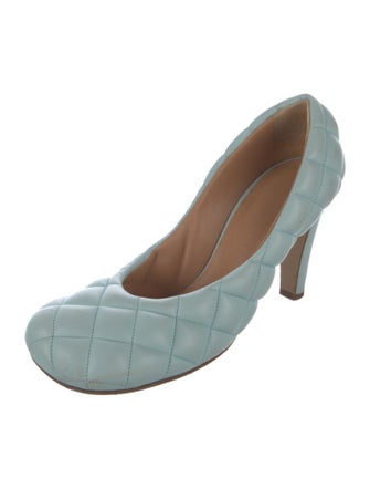 Bottega Veneta Quilted Pattern Leather Pumps