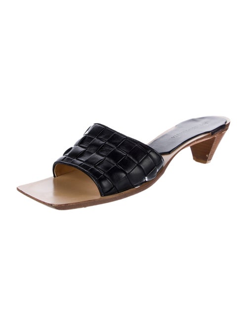 Bottega Veneta Intrecciato Weave Leather Slides
