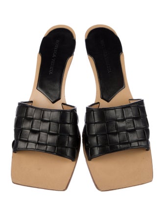 Bottega Veneta Intrecciato Weave Leather Slides