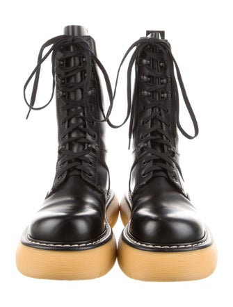 Bottega Veneta Leather Combat Boots