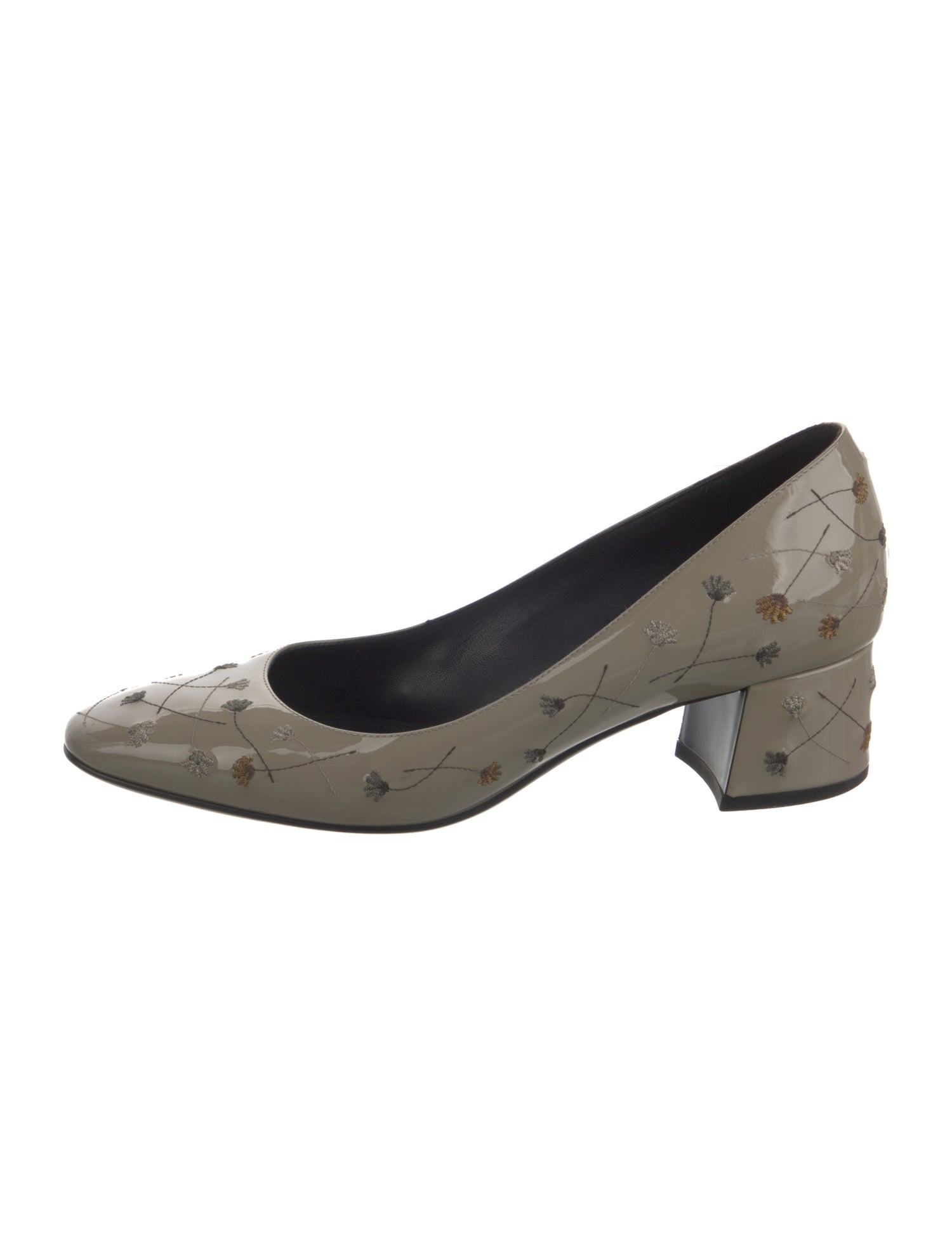 Bottega Veneta Patent Leather Floral Print Pumps
