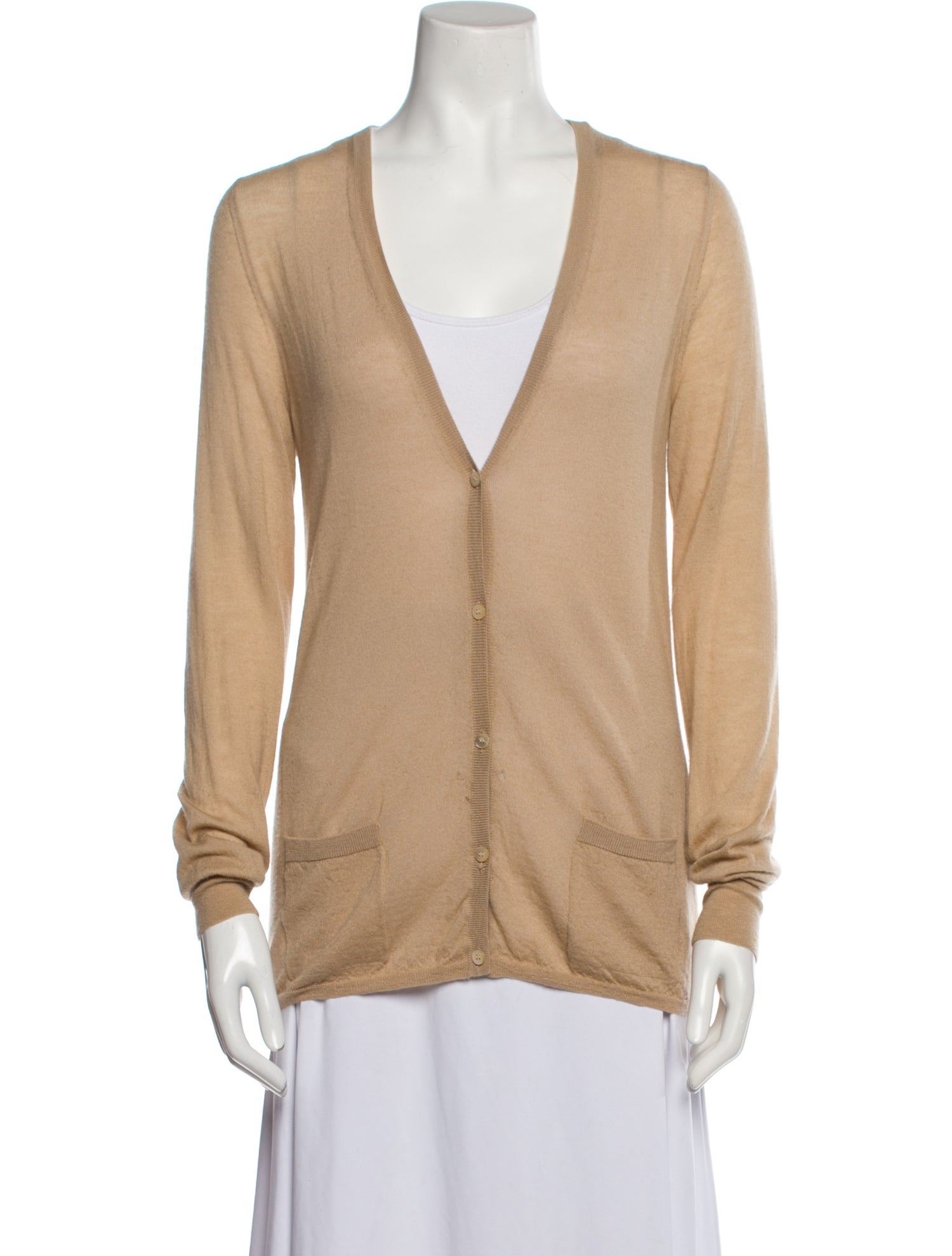 Bottega Veneta Cashmere Plunge Neckline Sweater