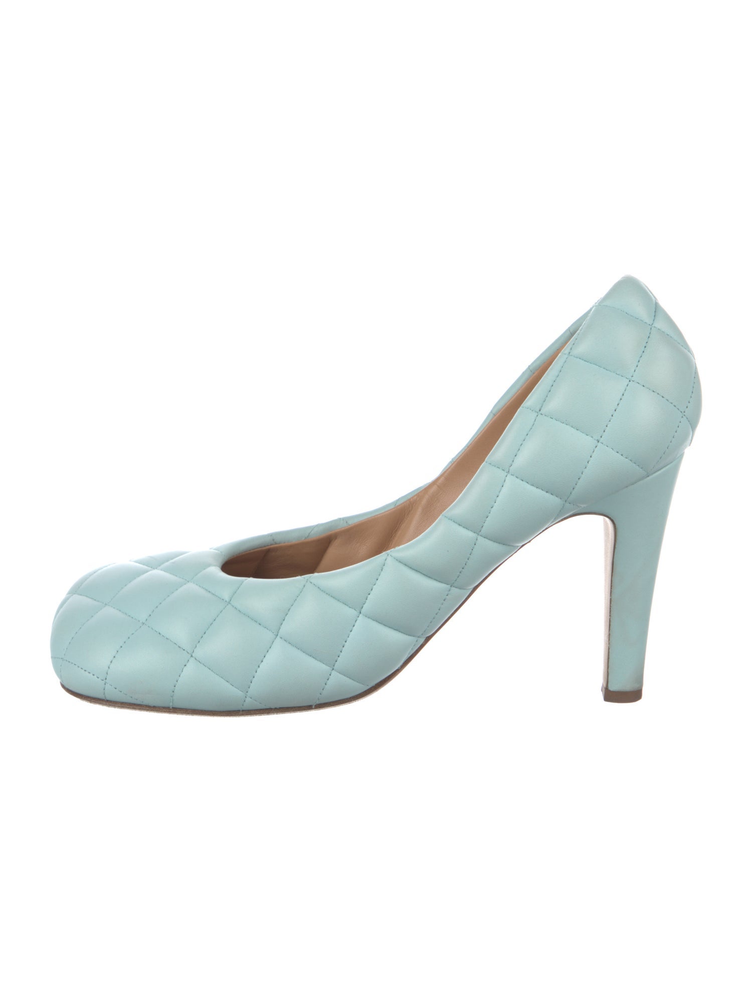 Bottega Veneta Quilted Pattern Leather Pumps