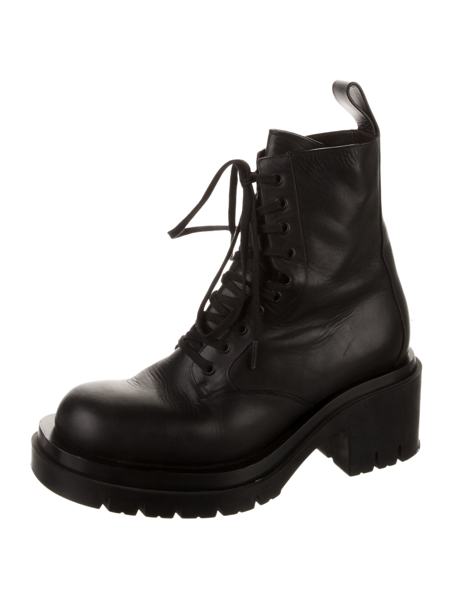 Bottega Veneta Leather Combat Boots