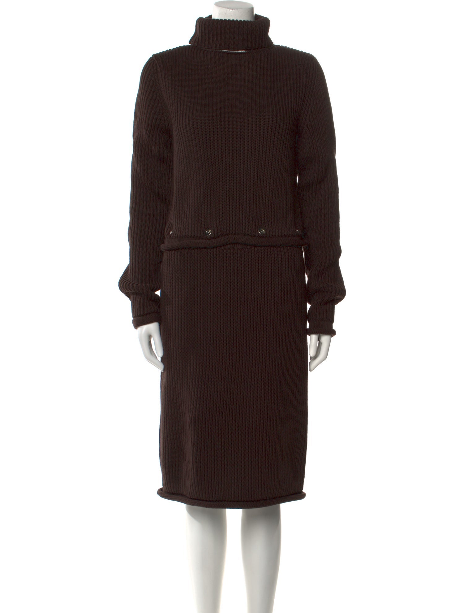 Bottega Veneta Turtleneck Knee-Length Dress