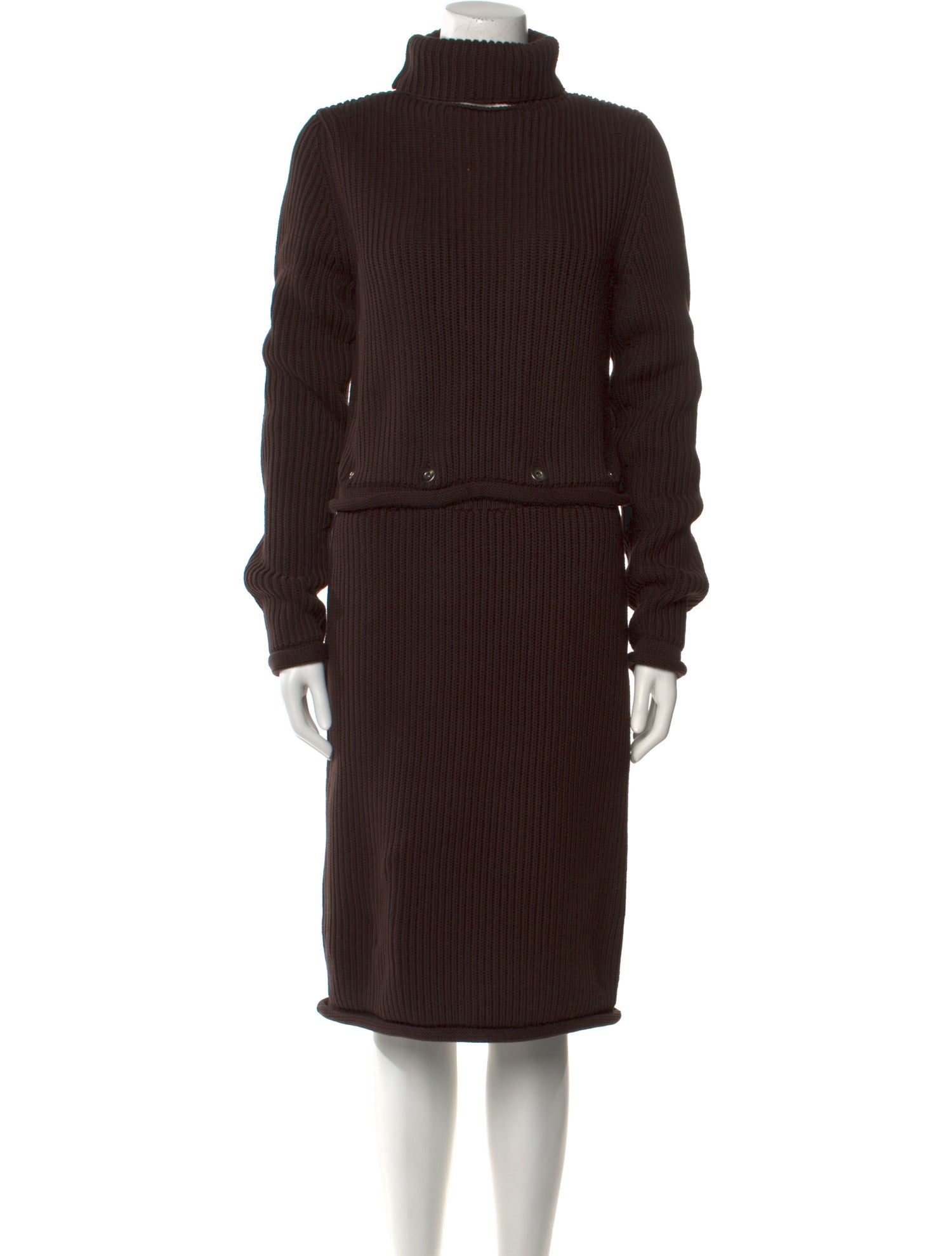 Bottega Veneta Turtleneck Knee-Length Dress