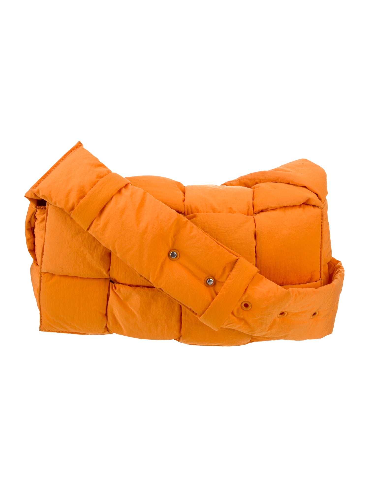 ★BOTTEGA VENETA★ Intrecciato Flap Shoulder Bag Orange 6094 Bottega Veneta Orange Nappa Intrecciato Flap Shoulder Bag