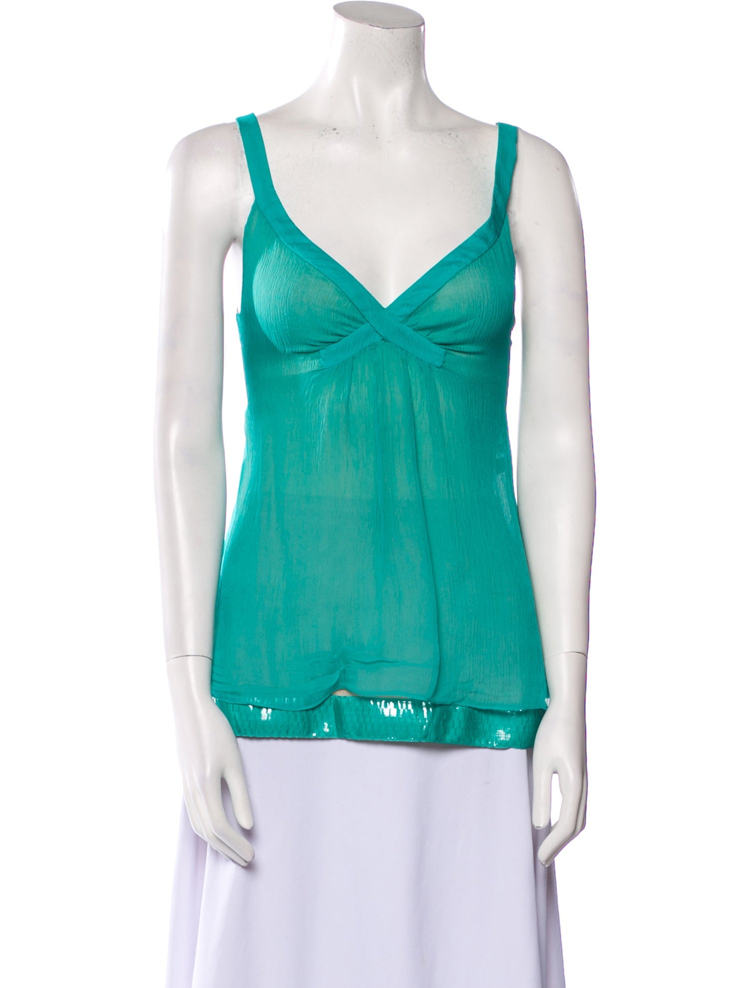 Bottega Veneta Silk V-Neck Top