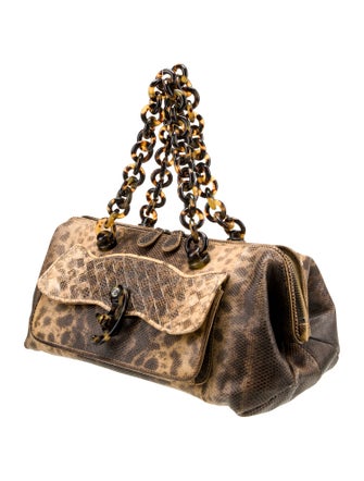 Bottega Veneta Lizard Top Handle Bag