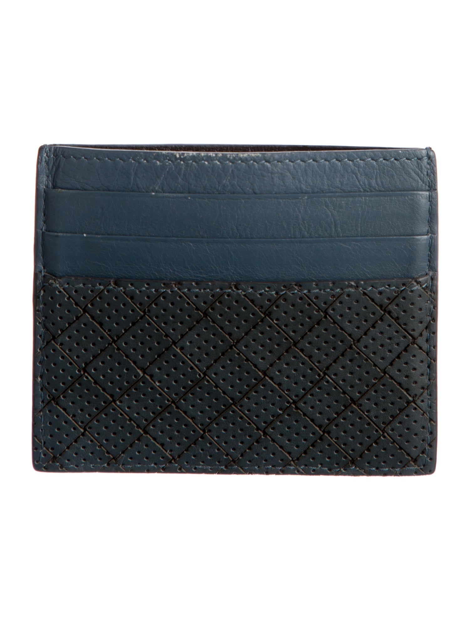 Bottega Veneta Intrecciato Weave Leather Card Holder