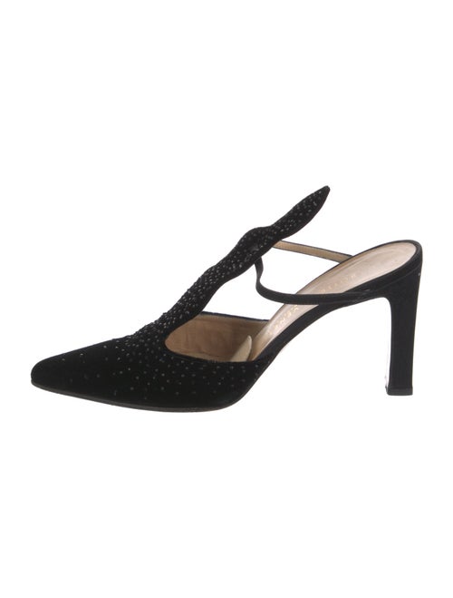 Bottega Veneta Velvet Beaded Accents Slingback Pumps