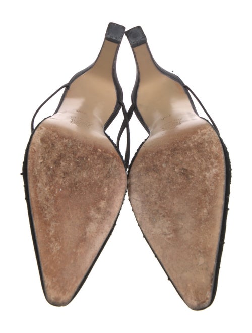 Bottega Veneta Velvet Beaded Accents Slingback Pumps