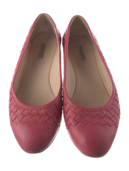 Bottega Veneta Intrecciato Weave Leather Ballet Flats
