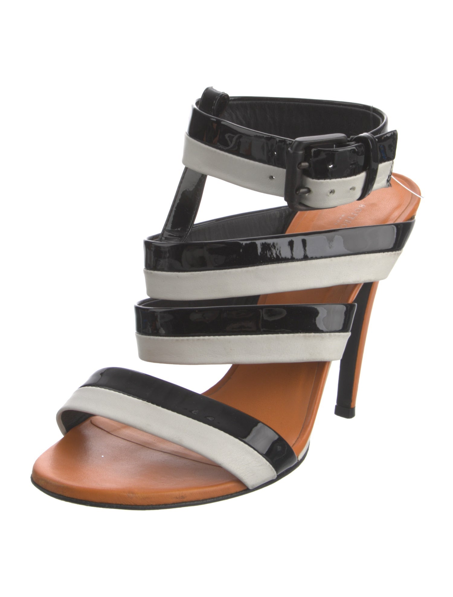 Bottega Veneta Leather Colorblock Pattern Sandals