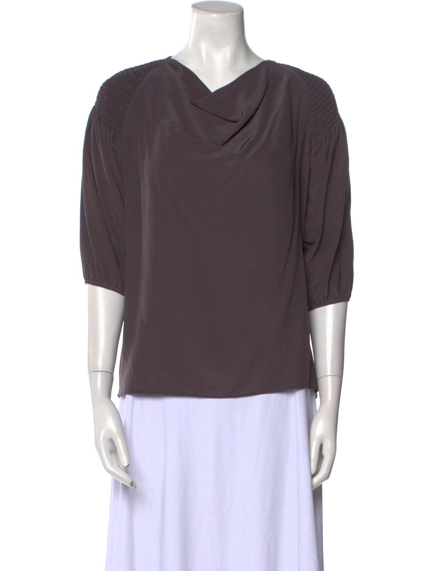 Bottega Veneta Silk Cowl Neck Top