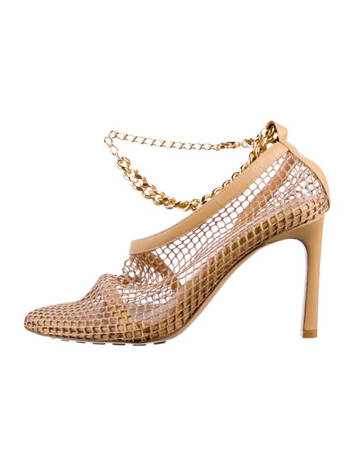 Bottega Veneta Mesh Chain-Link Accents Pumps