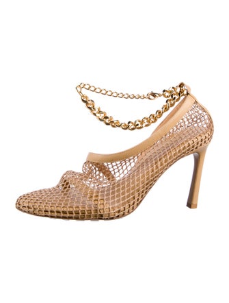 Bottega Veneta Mesh Chain-Link Accents Pumps