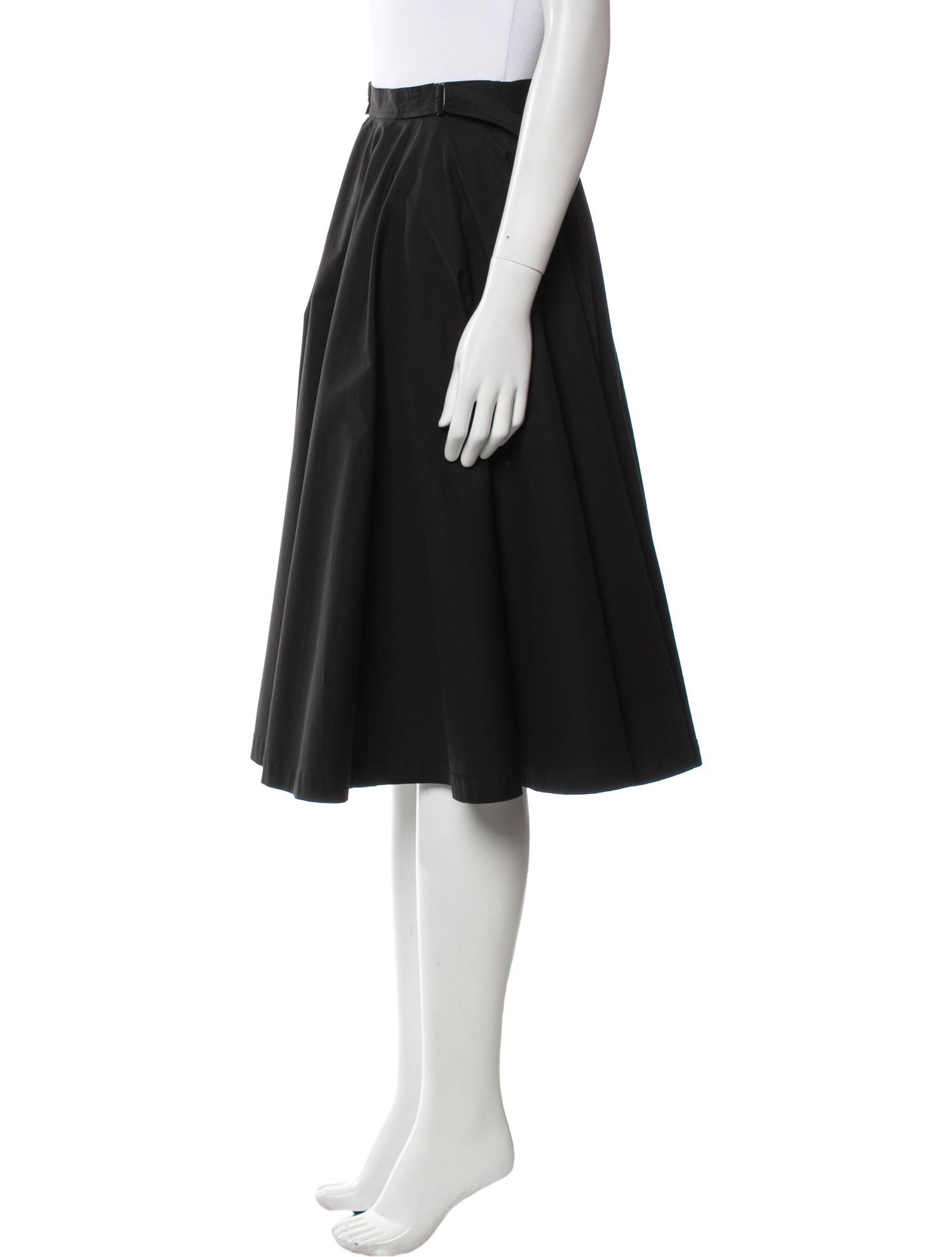 Bottega Veneta Pleated Accents Knee-Length Skirt