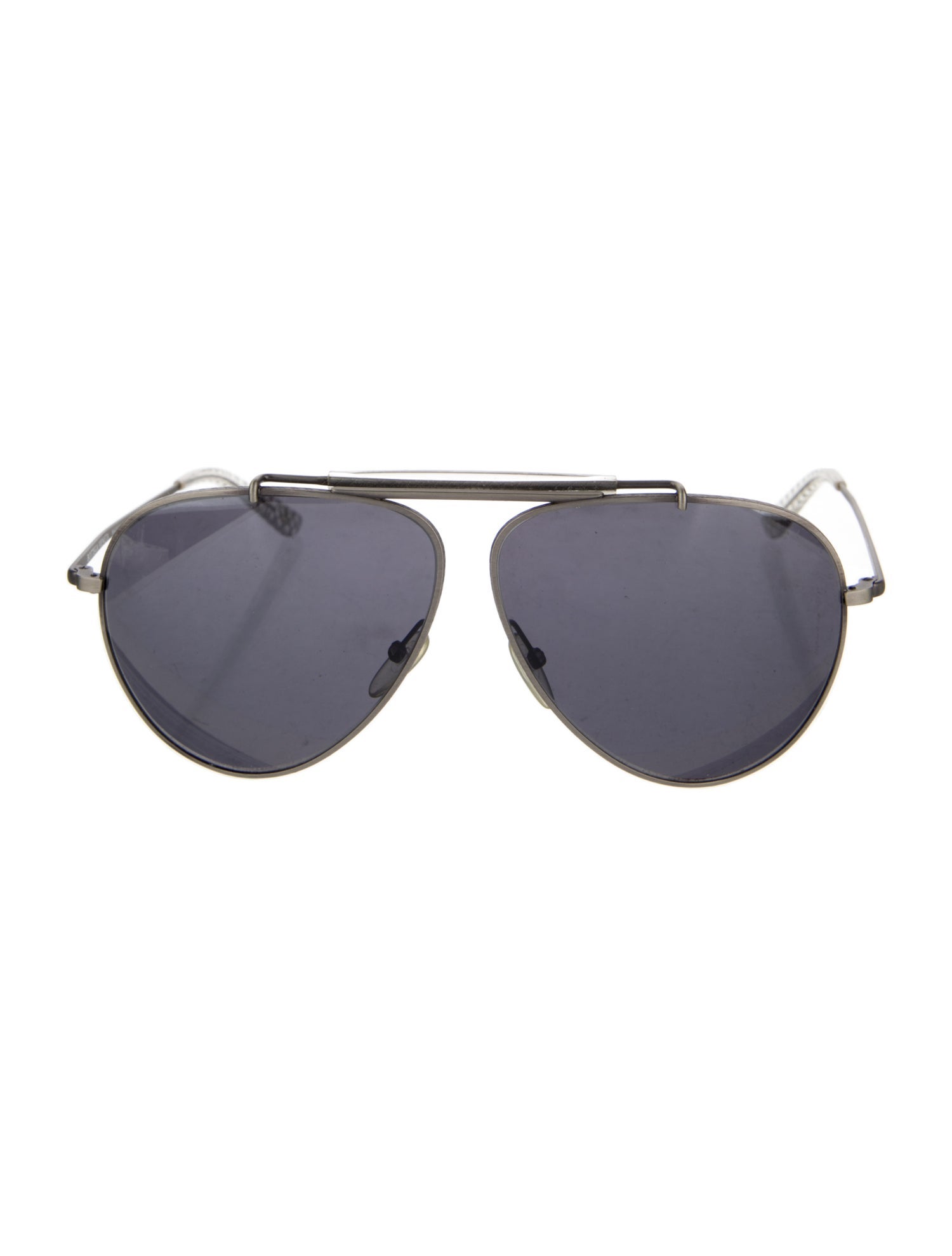 Bottega Veneta Intrecciato Weave Aviator Sunglasses