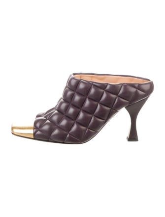 Bottega Veneta Leather Colorblock Pattern Mules