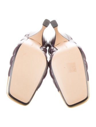 Bottega Veneta Leather Colorblock Pattern Mules