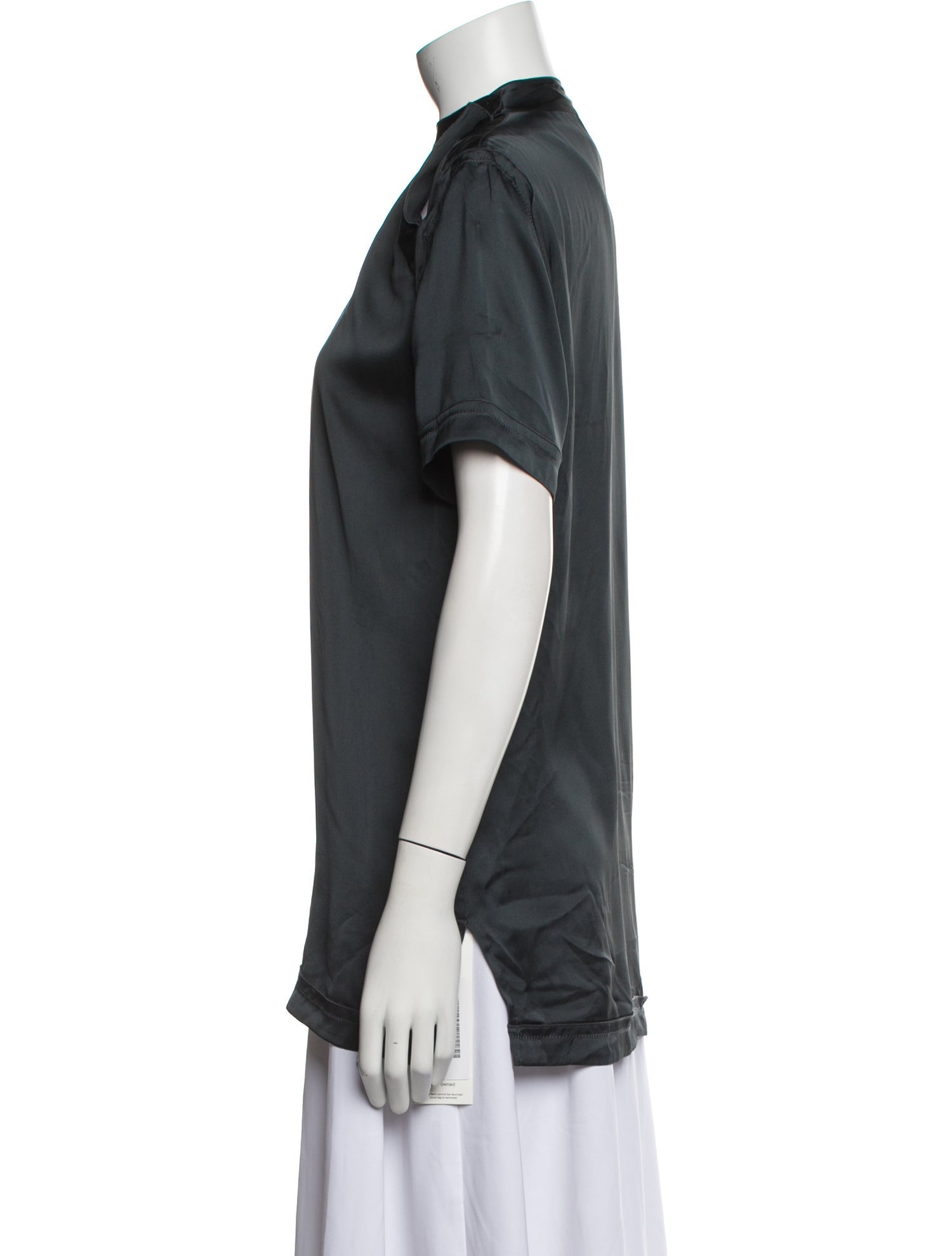 Bottega Veneta Silk Mock Neck Blouse