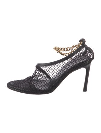 Bottega Veneta Chain-Link Accent Chain-Link Accents T-Strap Pumps