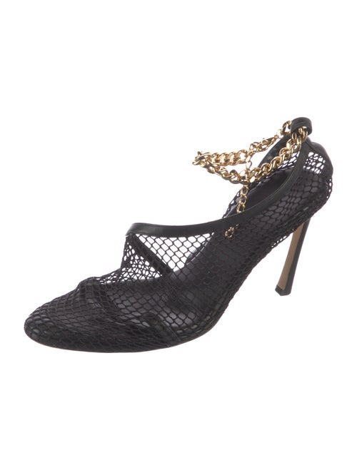 Bottega Veneta Chain-Link Accent Chain-Link Accents T-Strap Pumps