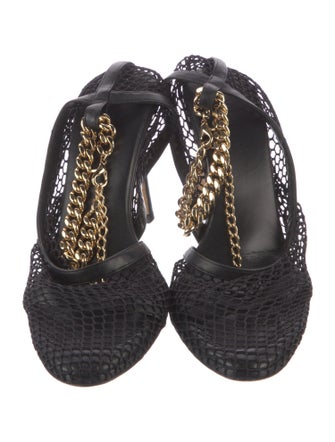 Bottega Veneta Chain-Link Accent Chain-Link Accents T-Strap Pumps