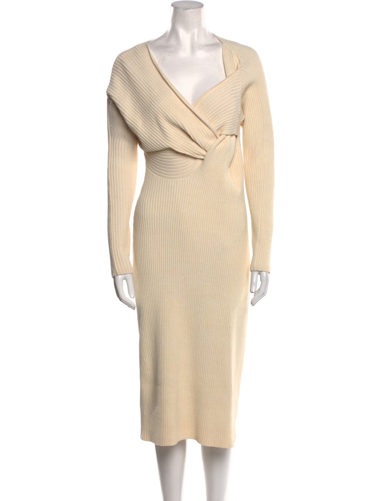 Bottega Veneta V-Neck Midi Length Dress