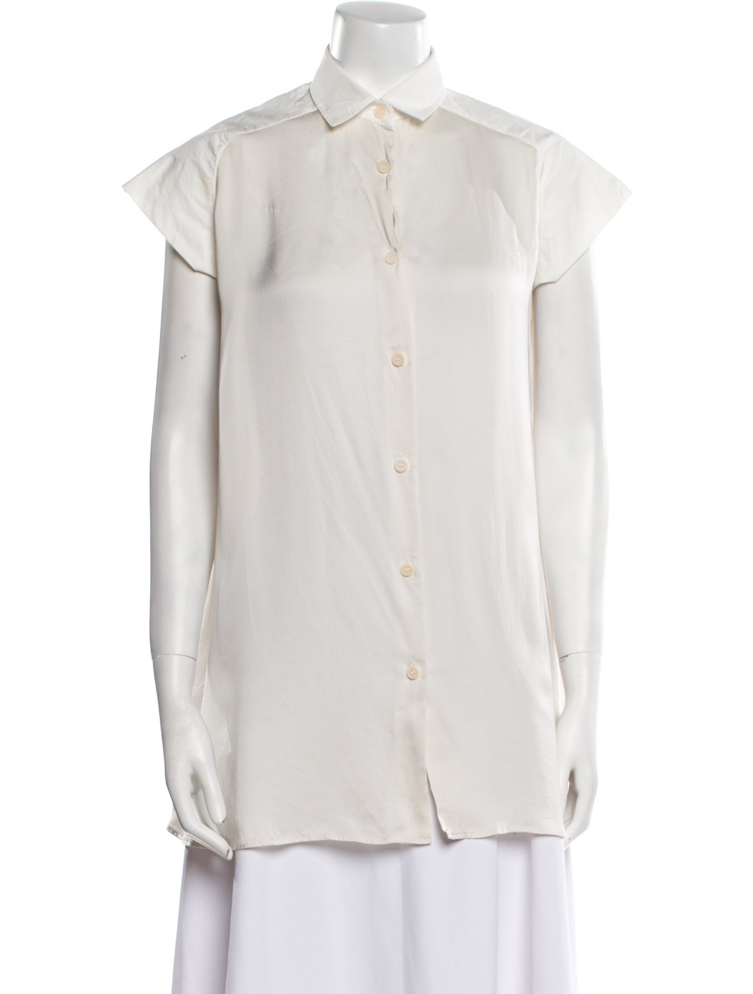 Bottega Veneta Short Sleeve Button-Up Top
