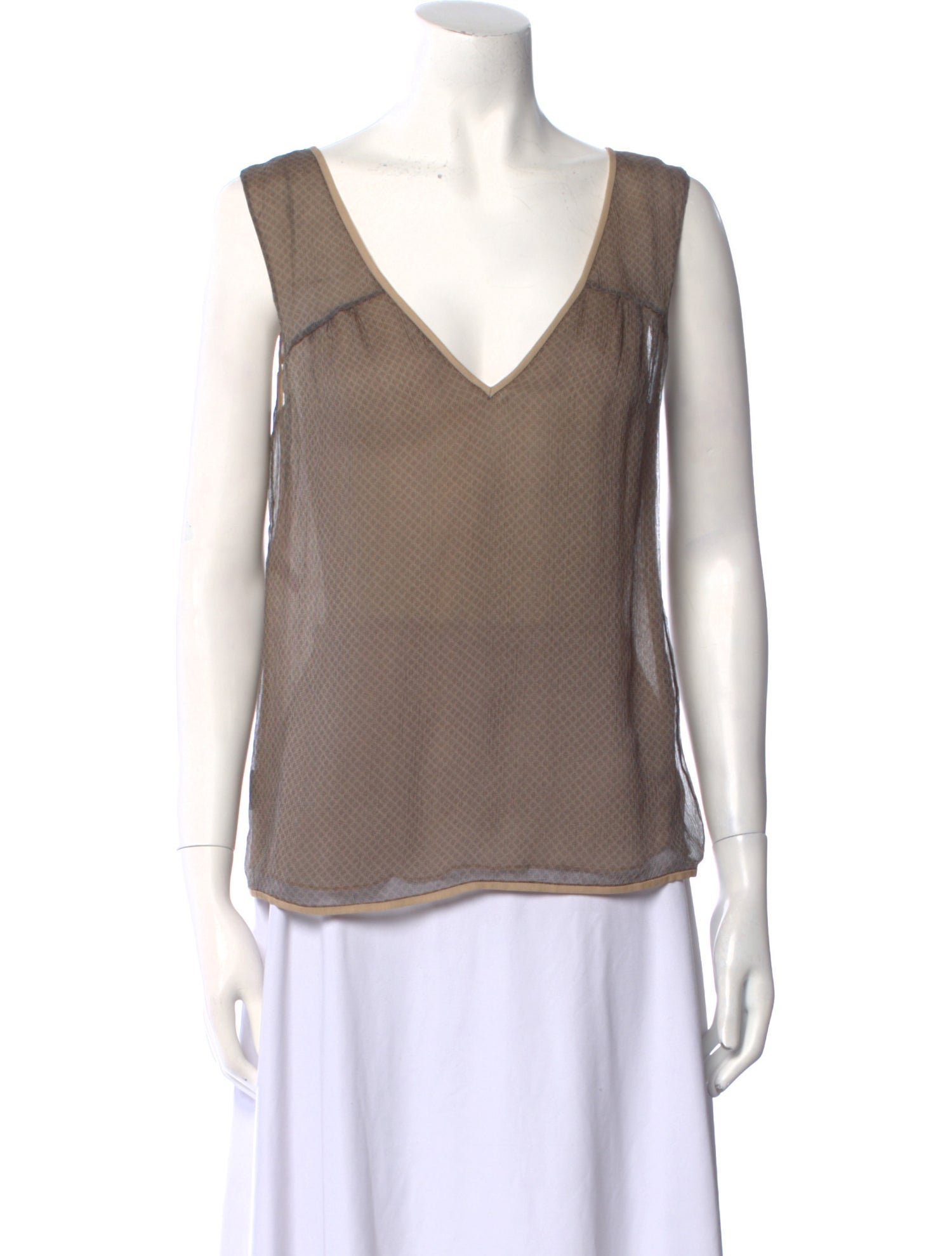 Bottega Veneta Silk V-Neck Top