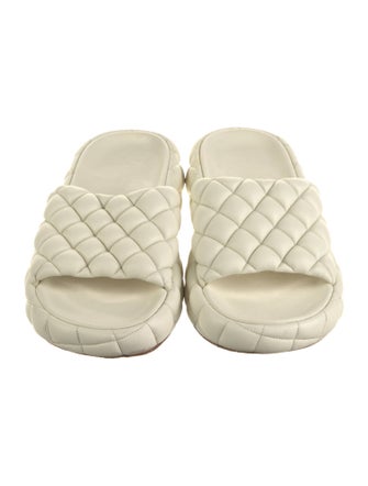 Bottega Veneta Intrecciato Weave Leather Slides