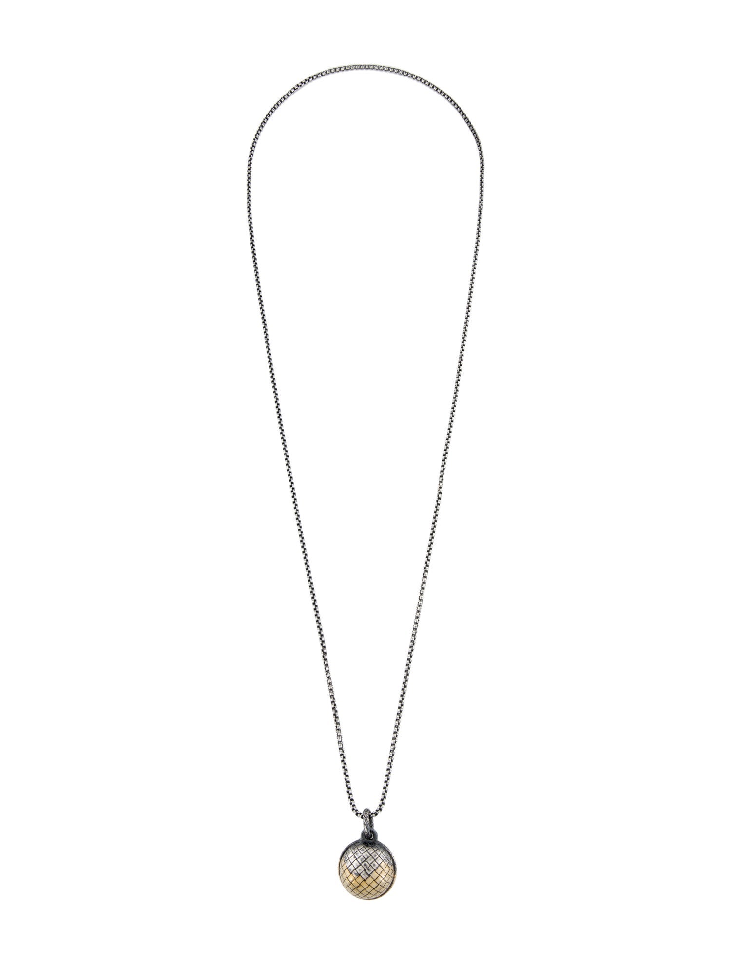 Bottega Veneta Two-Tone Ball Pendant Necklace